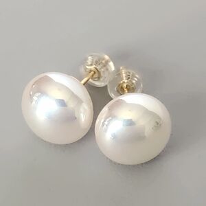 Pearl 12 mm Stud Earrings Sterling Silver